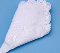 Wedding Rings Handkerchief, White