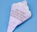 "Mother's Tears" Handkerchief, White