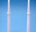 Taper Candles, Lace, White