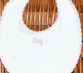 Personalized Bib - White with Pink