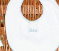 Personalized Bib, White with Blue