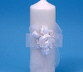 Amour Pillar Candle, White