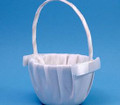 Classique Flower Girl Basket,  White