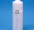 Glamour Pillar Candle, White