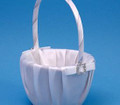 Glamour Flower Girl Basket, White