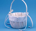 Audrey Flower Girl Basket, White