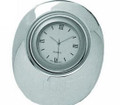 Silver Plated Oval Clock