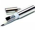 Silver Plated Make-Up Brush Set & Silver Tube