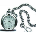 Stainless Steel Pocket Watch With Chain