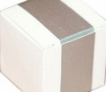 Square Favor Box, White w/Silver (Set of 10)