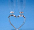 Silver And Glass Heart To Heart Flutes