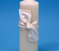 Love Knot Pillar Candle,  Ivory