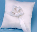 Calla Lily Ring Pillow, White