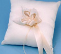 Calla Lily Ring Pillow, Ivory