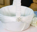 Romance Flower Girl Basket,  White