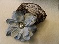 Blue with Brown Lace Flower