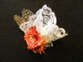 Orange Lace and Feather Flower