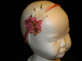 Pink Headband with Pink/White Flowers