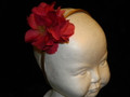 Red Hydrangea Headband