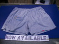 Shown here in 3xl silver polyester blend just so you know we got it all for everyone. Recently all shorts are polyester with micro-mesh. 2 Location embroidery with the service mark on the right side and EST. 2009 neatly located on the left side splitting the seam as close to the bottom as possible. Rear placement is offered here too. This is a model exclusive pair with an enlarged logo to show quality and is available only by request too. The service mark arrives on the bottom right corner now 3"x 2" discreetly for everyday wear-ability.