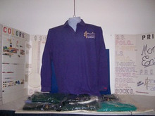 Shown here in royal-looking 6.5oz. 100% cotton pique purple. We're back on the top shelf and you'll love it! This look is so classy. They're obviously warmer than the short sleeves so they have a real ideal purpose but the same type of gorgeous aesthetic appeal. The pique pattern leaves tiny holes for breath-ability. If you shop for long sleeve polos, you'll see you can pay this much for a long sleeve polo elsewhere without embroidery and custom tagging online and in stores. So, top shelf & value, let's not wait...