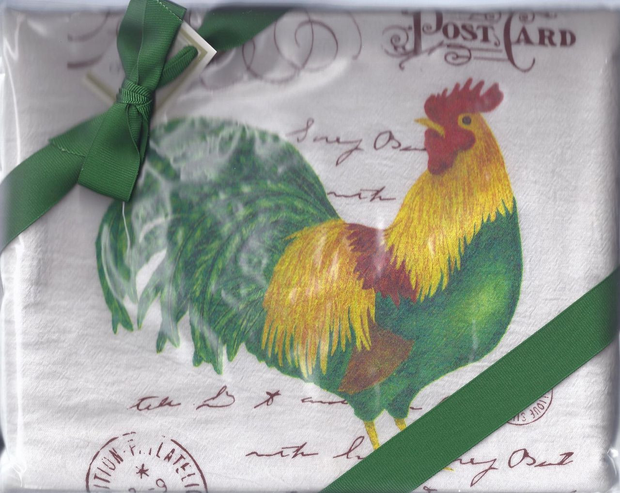 rooster dish towels