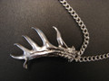 LARGE 10 Point Whitetail shed with droptine   2 inches in length cast in stainless steel