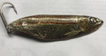 3” long 3/4 ounces solid bronze.