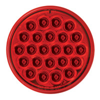 LED 4" Round Red Pearl Light