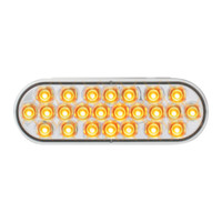 LED Oval Amber Clear Pearl