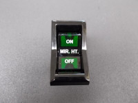 359 PETERBILT HEATED MIRROR ROCKER SWITCH GREEN