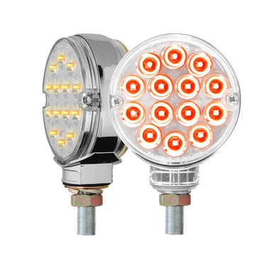 3" PEARL LED DOUBLE FACE LIGHT AMBER/ RED CLEAR
