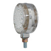 4" DOUBLE-FACED PEARL LED PEDESTAL LIGHT. AMBER/RED LED WITH CLEAR LENS