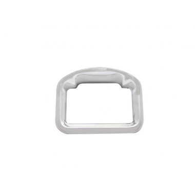 Chrome Plastic Peterbilt Glove Box Emblem Bezel with Visor
