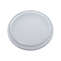 Chrome Plastic Speaker Cover for Peterbilt. 7 1/4" Round, Snap On.