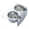 Chrome plastic cup holder console top for 2006+ Kenworth