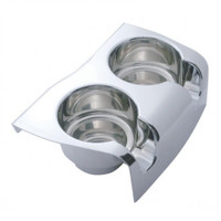 Chrome plastic cup holder console top for 2006+ Kenworth