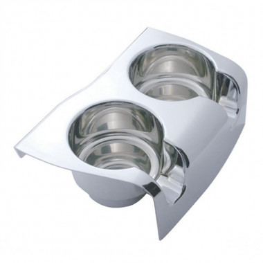 Chrome plastic cup holder console top for 2006+ Kenworth