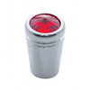 Chrome Aluminum Mini Toggle Switch Extension with Red Crystal Diamond for Kenworth