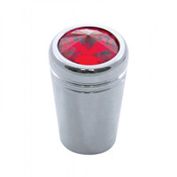 Chrome Aluminum Mini Toggle Switch Extension with Red Crystal Diamond for Kenworth