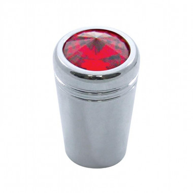 Chrome Aluminum Mini Toggle Switch Extension with Red Crystal Diamond for Kenworth