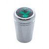 Chrome Aluminum Mini Toggle Switch Extension with Green Crystal Diamond for Kenworth