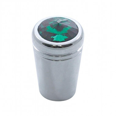 Chrome Aluminum Mini Toggle Switch Extension with Green Crystal Diamond for Kenworth