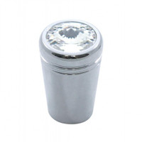 Chrome aluminum mini toggle switch extension with clear crystal diamond for Kenworth