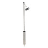 Heavy duty chrome swivel stick pipe with hose or cable holder