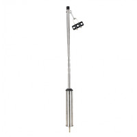 Heavy duty chrome swivel stick pipe with hose or cable holder