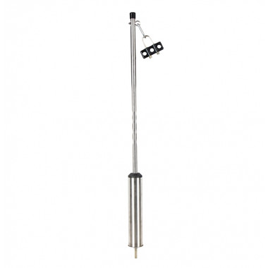 Heavy duty chrome swivel stick pipe with hose or cable holder