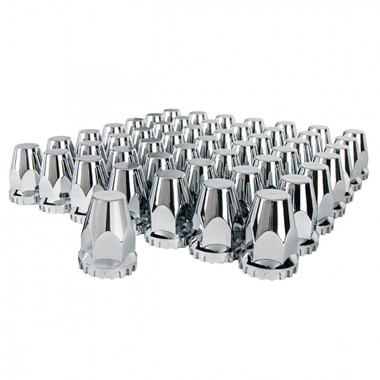 33mm x 2-3/4" Chrome Plastic Original Nut Cover - Thread-On (60/Pack)