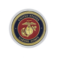 Deluxe Military Medallion Air Valve Knobs - Marine