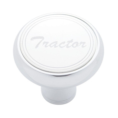 "Tractor" Deluxe Air Valve Knob - Stainless Plaque W/ Cursive Script